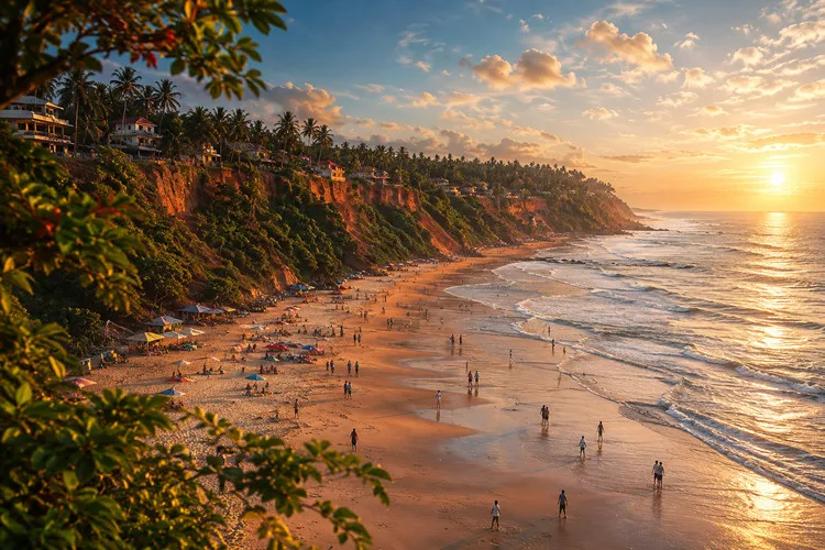 Varkala Cliff Beach 