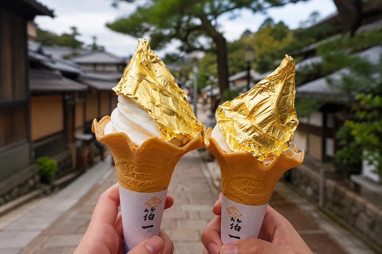    Gold Leaf Ice Cream In Kanazawa 